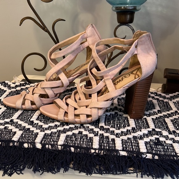 Sam Edelman Crisscross Suede Block Heel - Picture 3 of 10